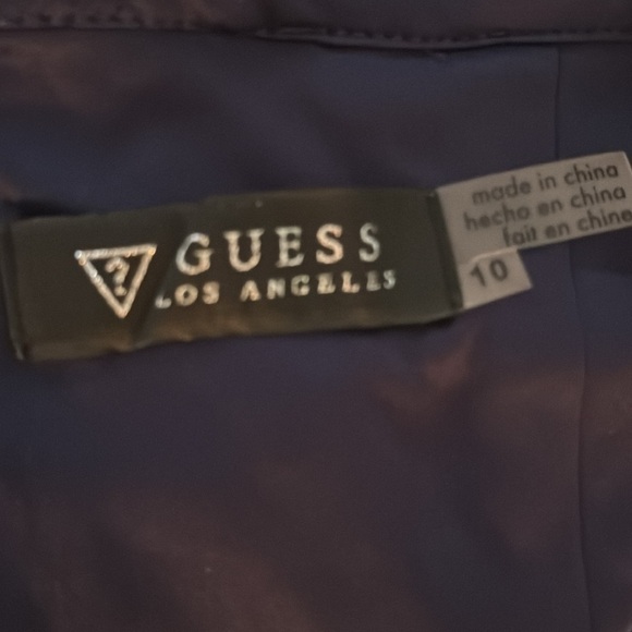 Guess Sheath Dress Blue Lace Spaghetti Strap Size 10 - Picture 12 of 15